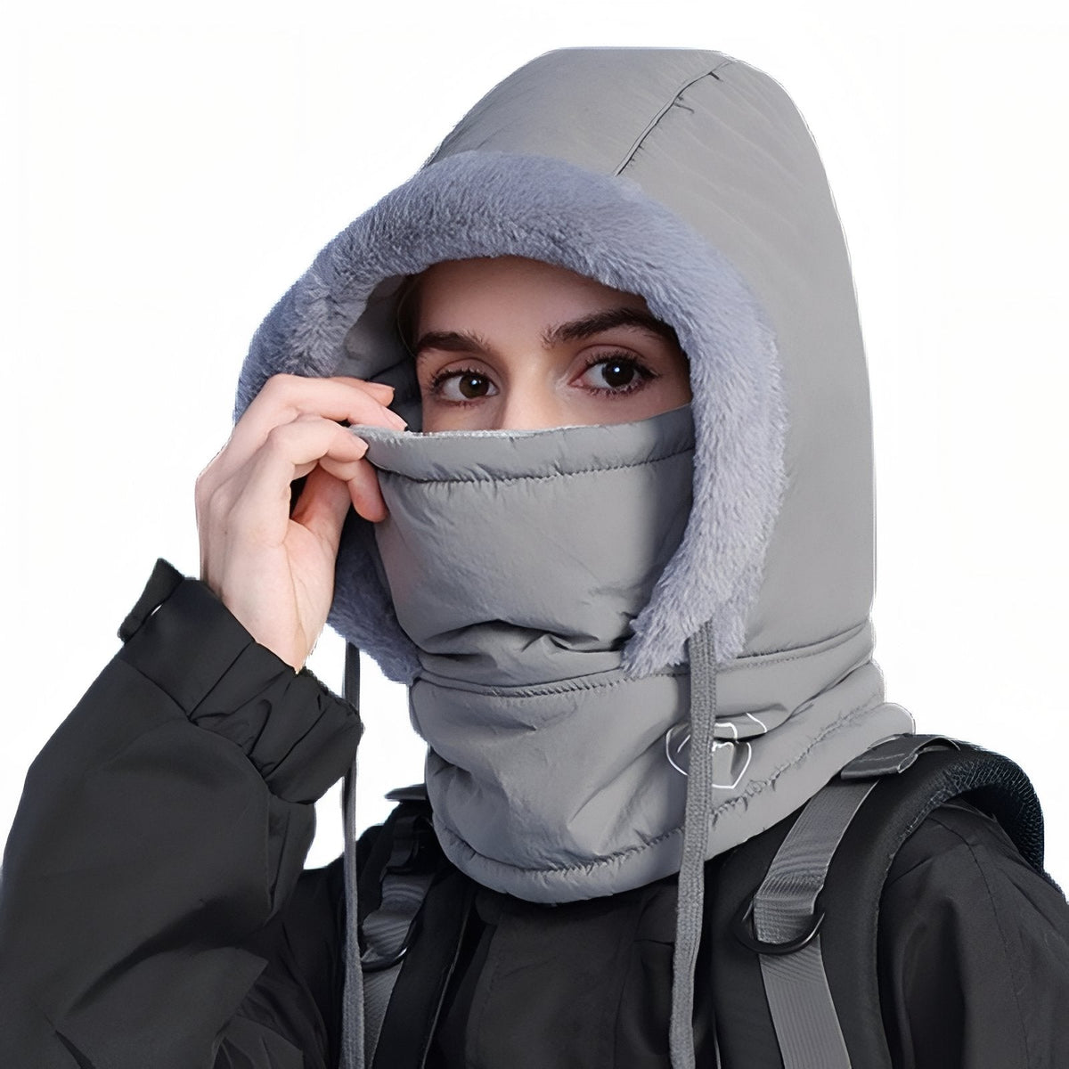 Cagoule chaude randonnée hiver avec protection visage | Esprit Baroudeur