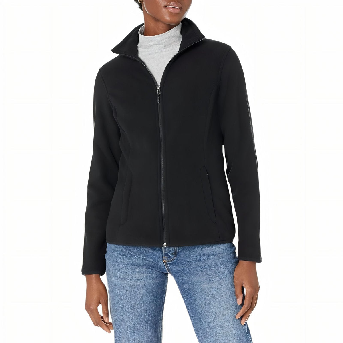Veste polaire randonnée zippée col montant poches | Esprit Baroudeur
