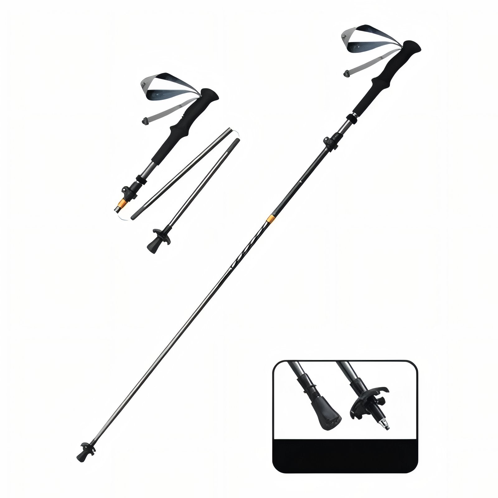 Bâton de Randonnée Pliable Carbone