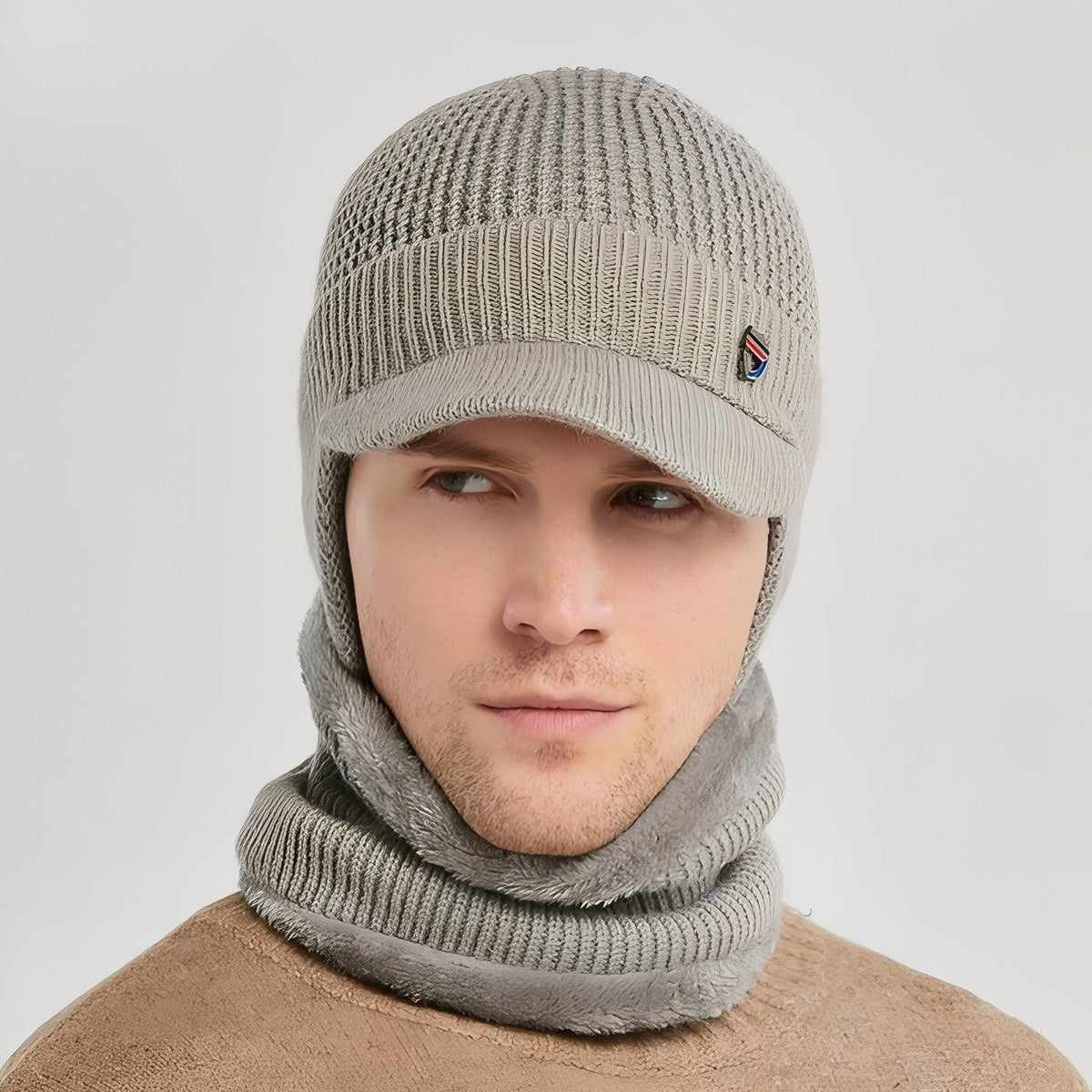 Casquette cagoule tricot avec tour de cou hiver | Esprit Baroudeur