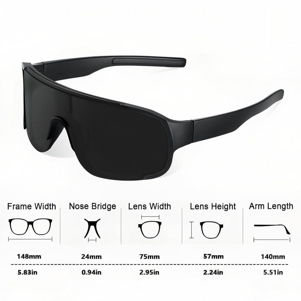 Lunettes de soleil de randonnée sport grand écran UV400 | Esprit Baroudeur