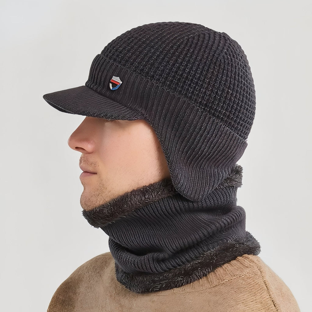 Casquette cagoule tricot avec tour de cou hiver | Esprit Baroudeur
