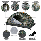 Tente Camping | 2 Places avec Camouflage