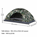 Tente Camping | 2 Places avec Camouflage