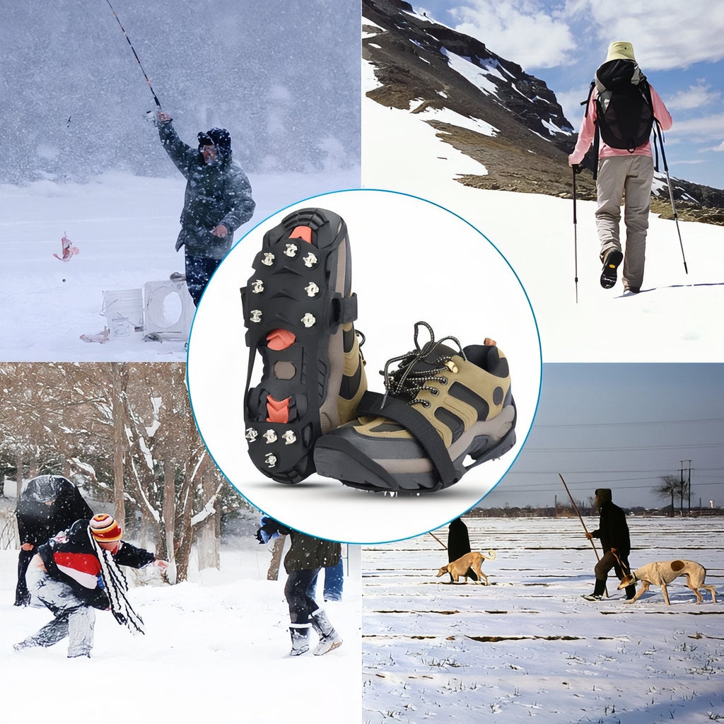 Crampons anti-glisse randonnée 11 pointes acier | Esprit Baroudeur