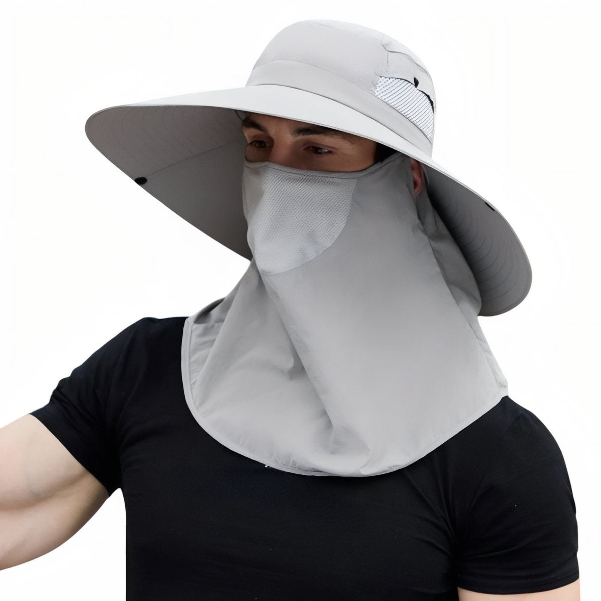 Chapeau randonnée anti-UV avec protection nuque et visage | Esprit Baroudeur