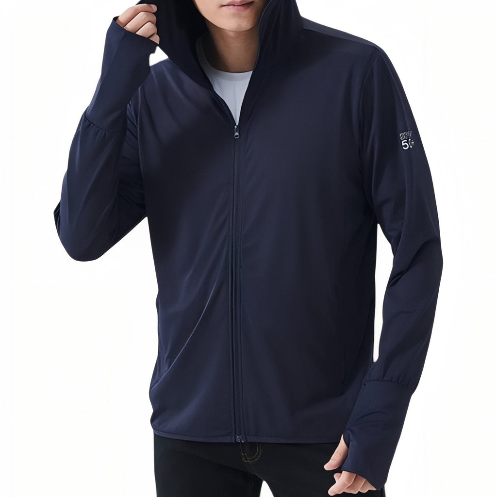 Veste anti-UV UPF 50+ à capuche et cache-visage intégré | Esprit Baroudeur