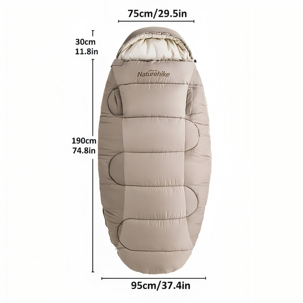 Sac de couchage XXL extra large 3 saisons – Esprit Baroudeur