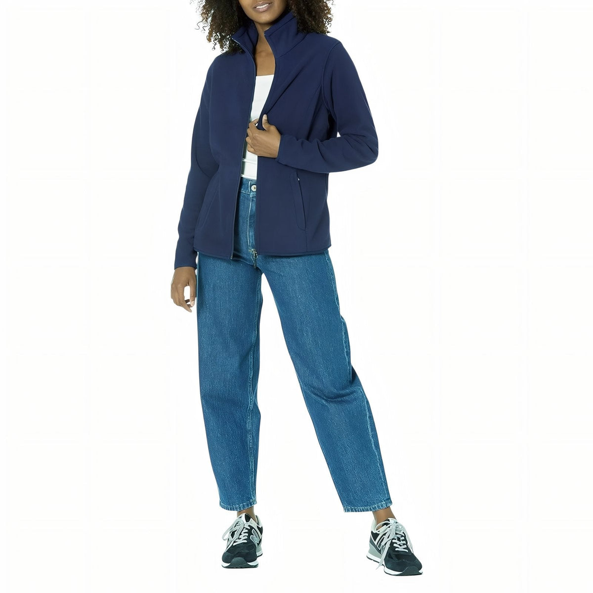 Veste polaire randonnée zippée col montant poches | Esprit Baroudeur