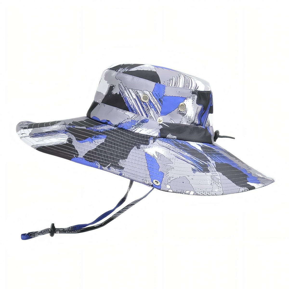 Chapeau randonnée camouflage à large bord avec jugulaire | Esprit Baroudeur