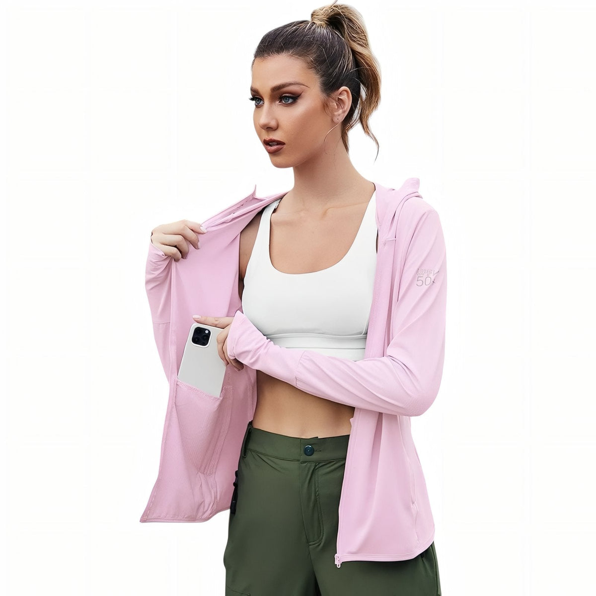 Veste capuche légère randonnée avec protection solaire UPF 50+ | Esprit Baroudeur