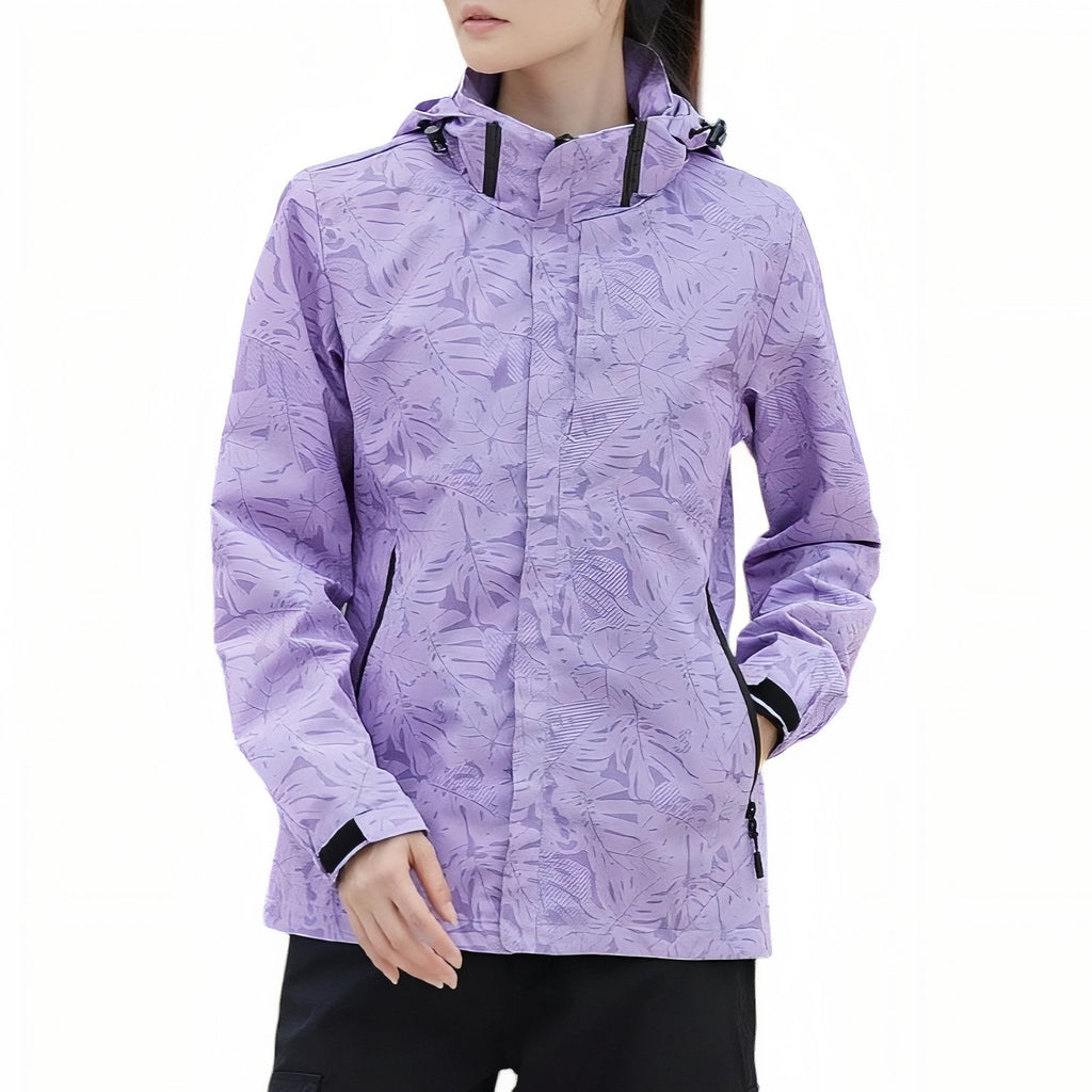 Veste imperméable randonnée à capuche motif montagne | Esprit Baroudeur