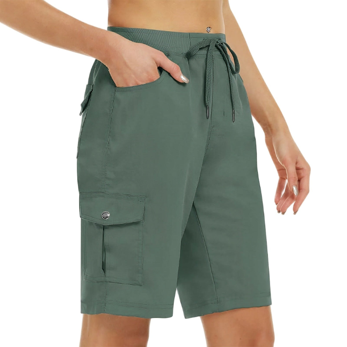 Short long randonnée avec poches cargo et ceinture élastique | Esprit Baroudeur