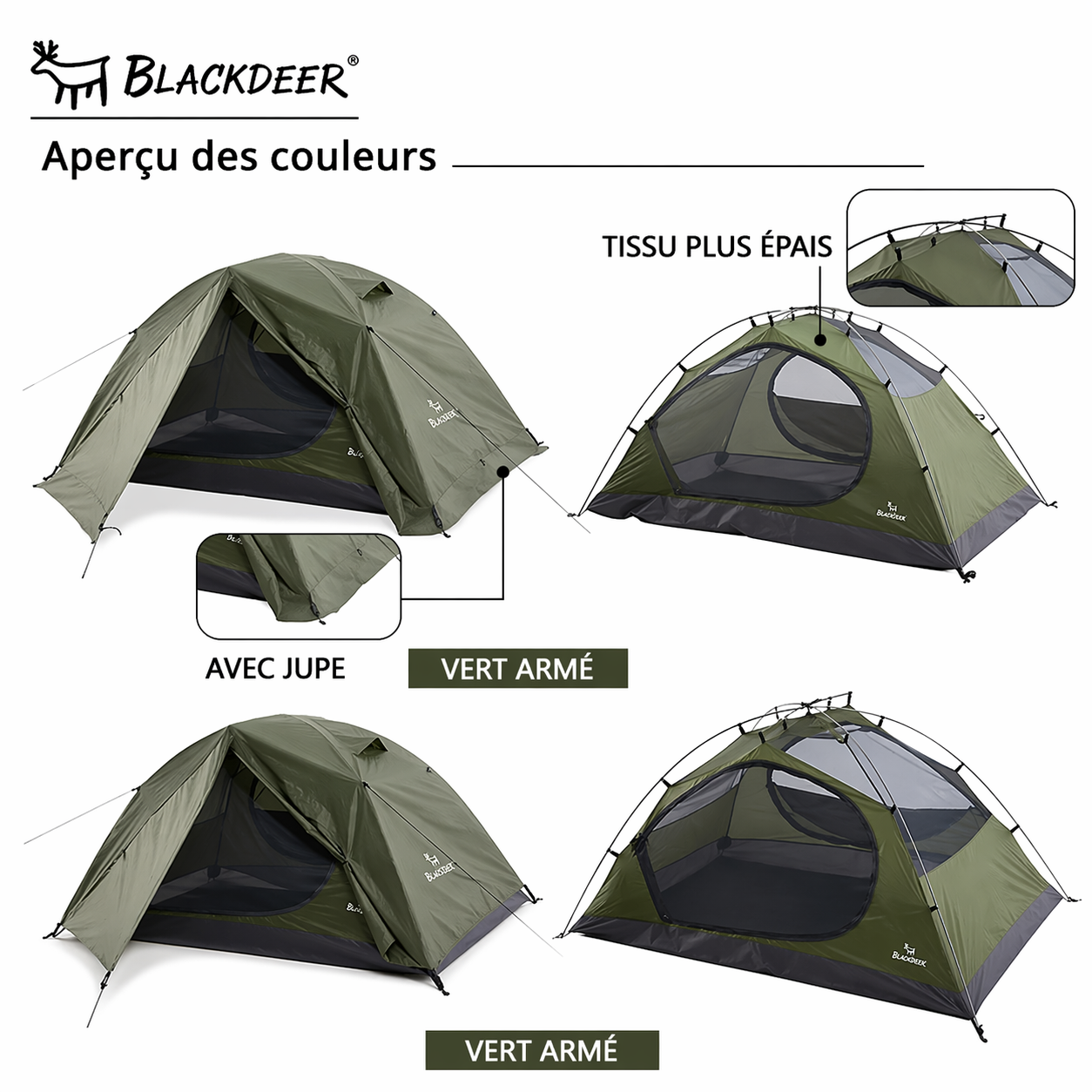 Tente de Camping et Randonnée | 2 Places